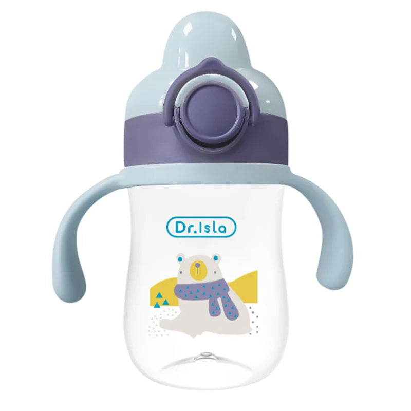 MAMIJOY 300ML Baby Bottle with Straw – Leakproof Training Cup with Handles | BPA-Free Drinking Bottle for Babies & Toddlers (6M+)