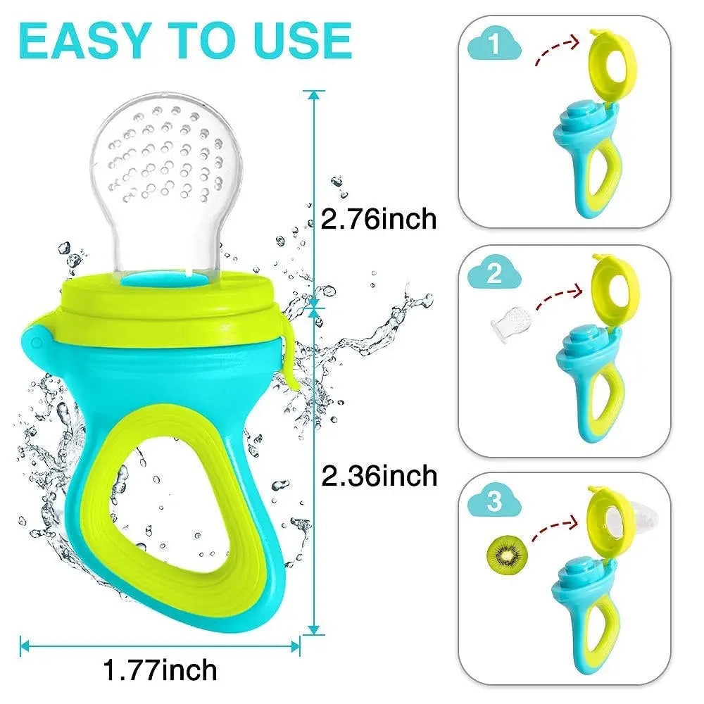 Silicone Baby Squeeze Feeding Bottle with Spoon – Infant Rice Cereal & Puree Feeder | BPA-Free Food Supplement Training Bottle (0–2Y)