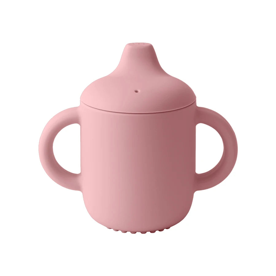Silicone Baby Training Cup with Handles – 180ml Portable Drinking Cup for Infants & Toddlers | Baby Feeding Water Cup