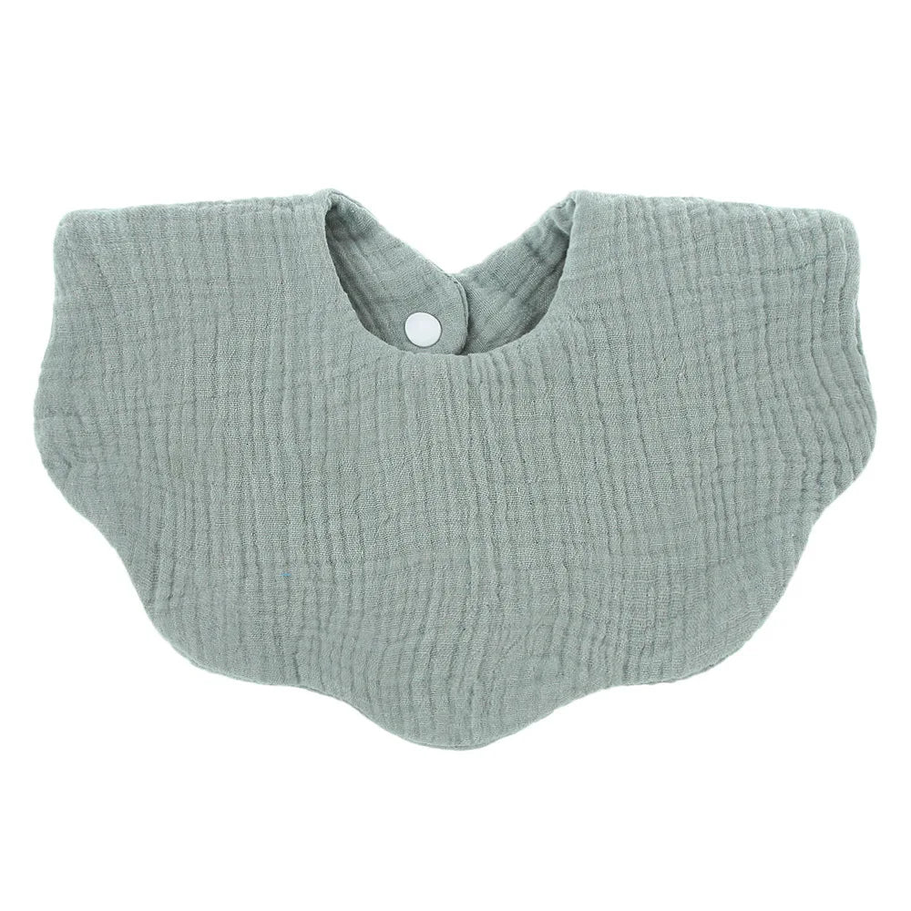 1pc Cotton Baby Bib – Soft Absorbent Bandana Bib & Burp Cloth | Solid Color Feeding & Drool Towel for Newborns (Unisex 0–1Y)