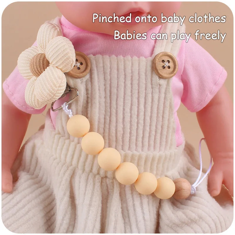 Baby Silicone Flower Pacifier Clip – Cute Teether Chain & Soother Holder | Newborn Accessories & Loss Prevention Strap
