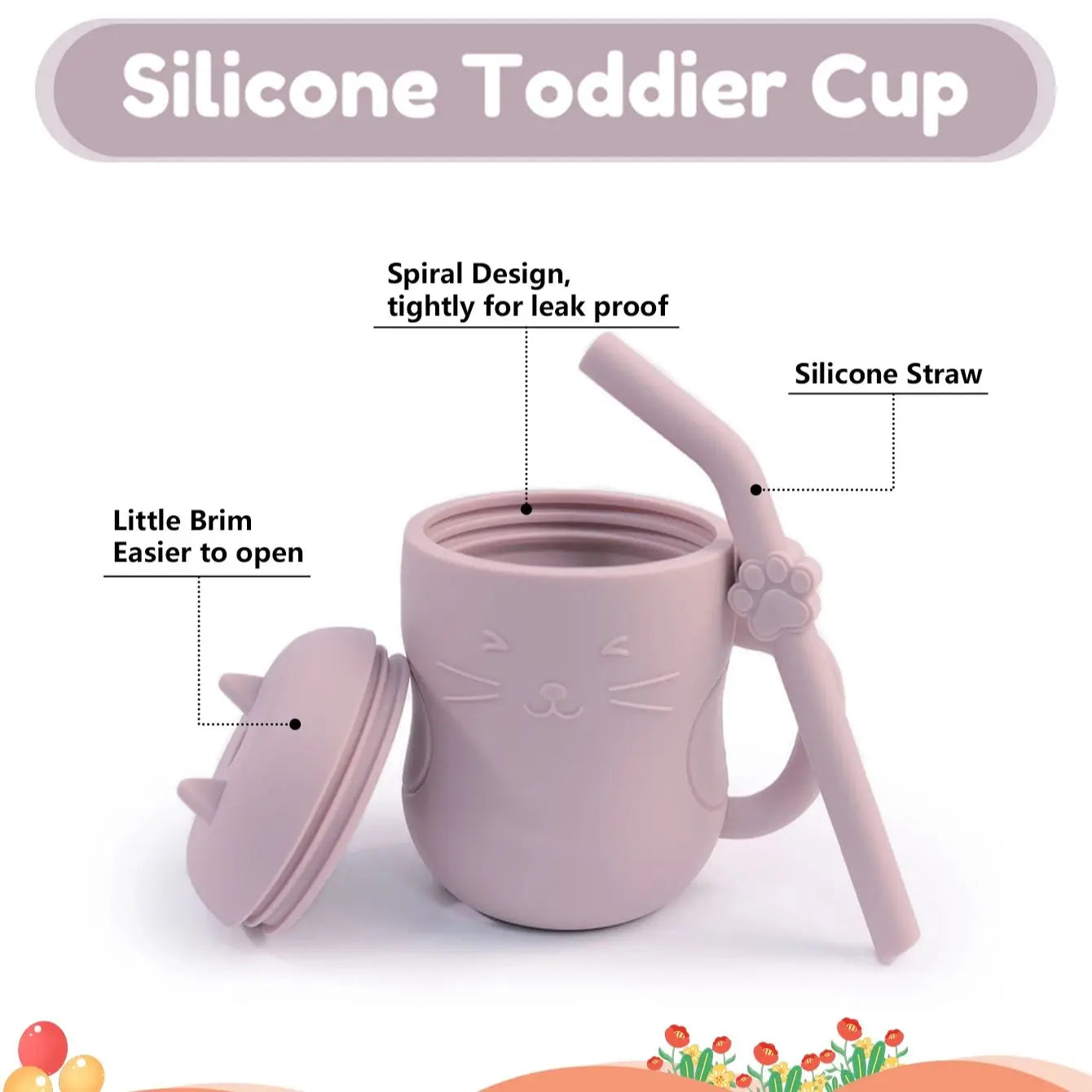 1pcs Baby Silicone Straw Cup – 150ml BPA-Free Leakproof Training Sippy Cup, Portable Snack & Drink Container for Kids