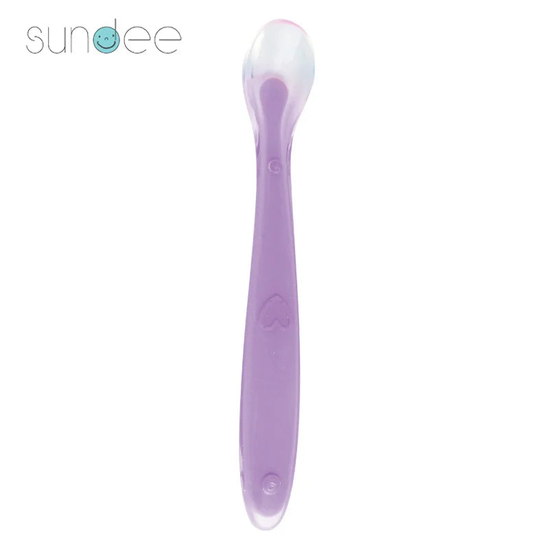 10 Pcs Baby Feeding Spoons – Soft Silicone Training Spoons for Infants & Toddlers | Temperature Sensing, BPA-Free, Safe & Gentle Flatware