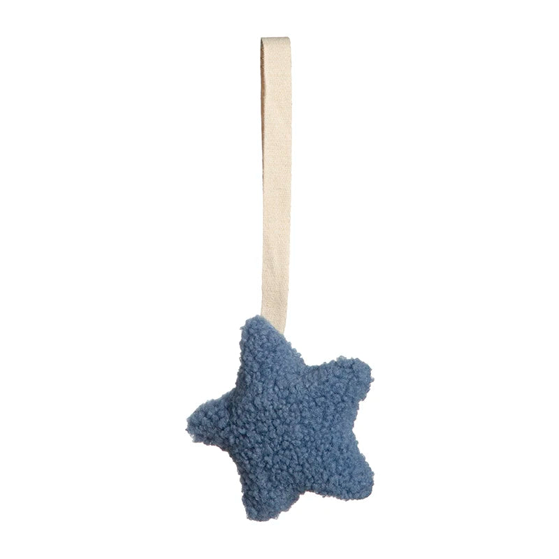 Baby Pacifier Clip – Sherpa Star & Moon Design | Soft Cotton & BPA-Free Silicone Soother Holder | Newborn Dummy Chain Baby Accessory