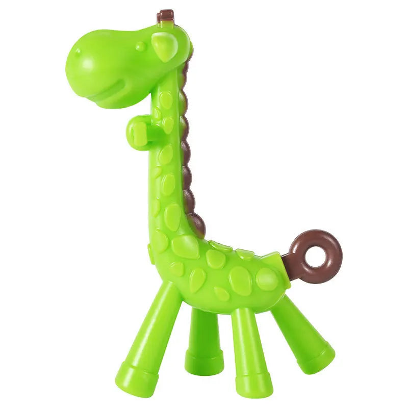 MAMIJOY Giraffe Silicone Baby Teether – BPA-Free Cartoon Ring Teething Toy | Soft, Food-Grade Relief for Infants