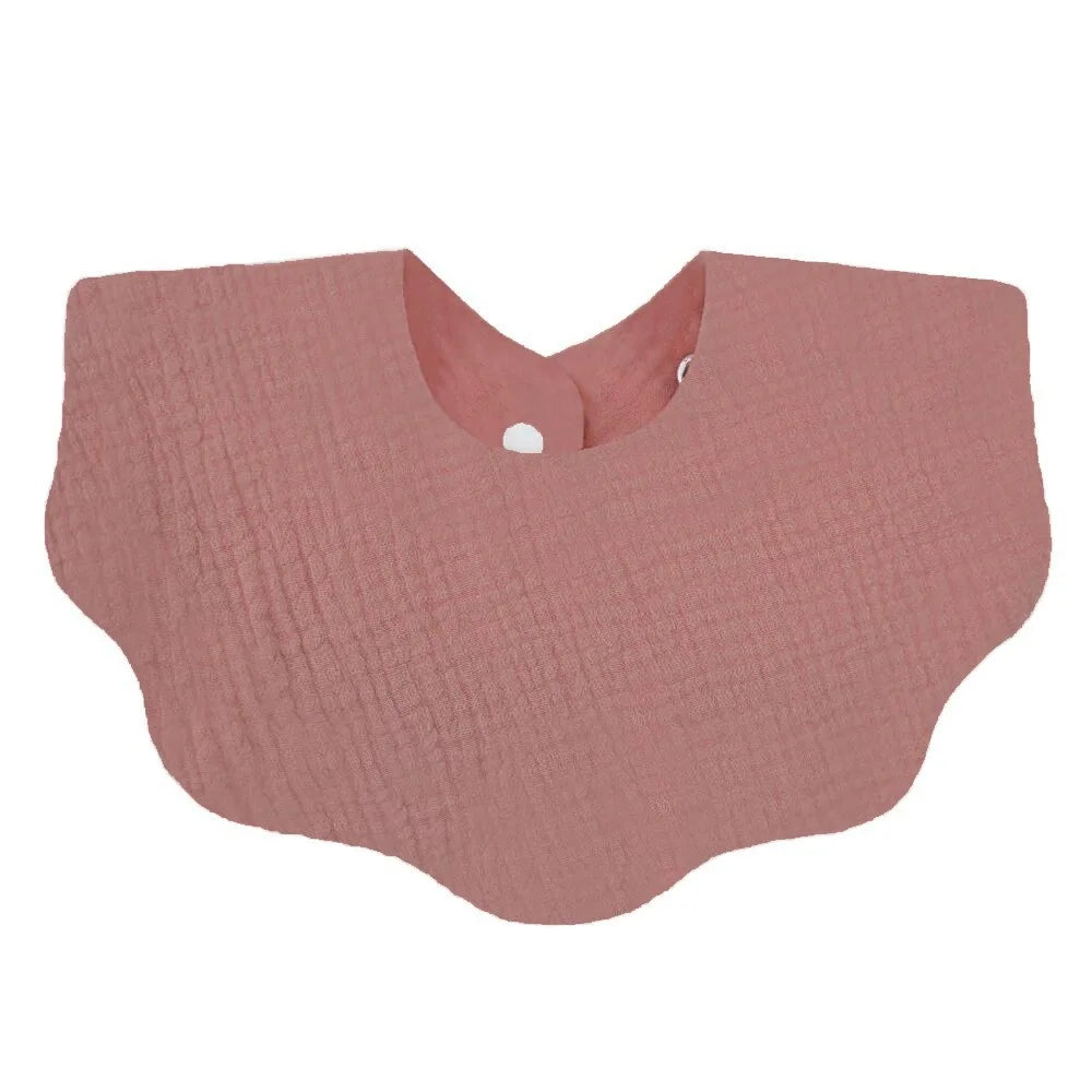 1pc Cotton Baby Bib – Soft Absorbent Bandana Bib & Burp Cloth | Solid Color Feeding & Drool Towel for Newborns (Unisex 0–1Y)