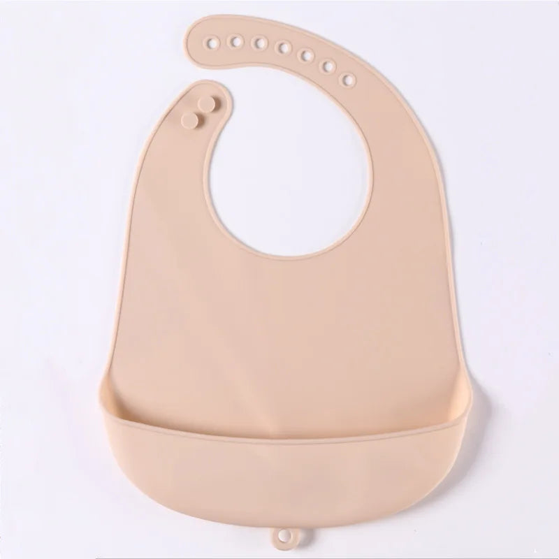 Food-Grade Silicone Baby Bibs – Waterproof, Easy-to-Clean Feeding & Drool Towels | BPA-Free, Adjustable Soft Bibs for Infants & Toddlers