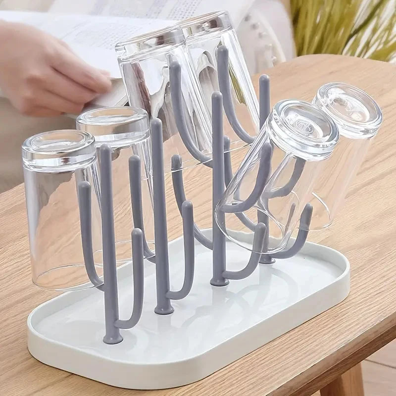 Baby Tree-Shaped Milk Bottle Drain Rack – Dust-Proof Bottle & Cup Holder | Cute Drying Rack for Baby Bottles, Pacifiers & Cups