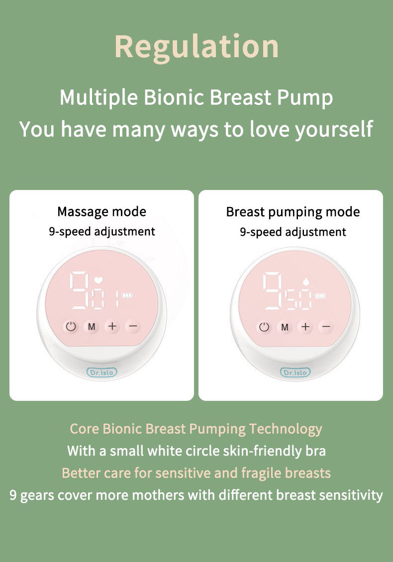 Dr.Isla MB6 Electric Breast Pump – Portable USB Rechargeable Milk Pump with Massage & Suction Modes, 100ml Bottle Included