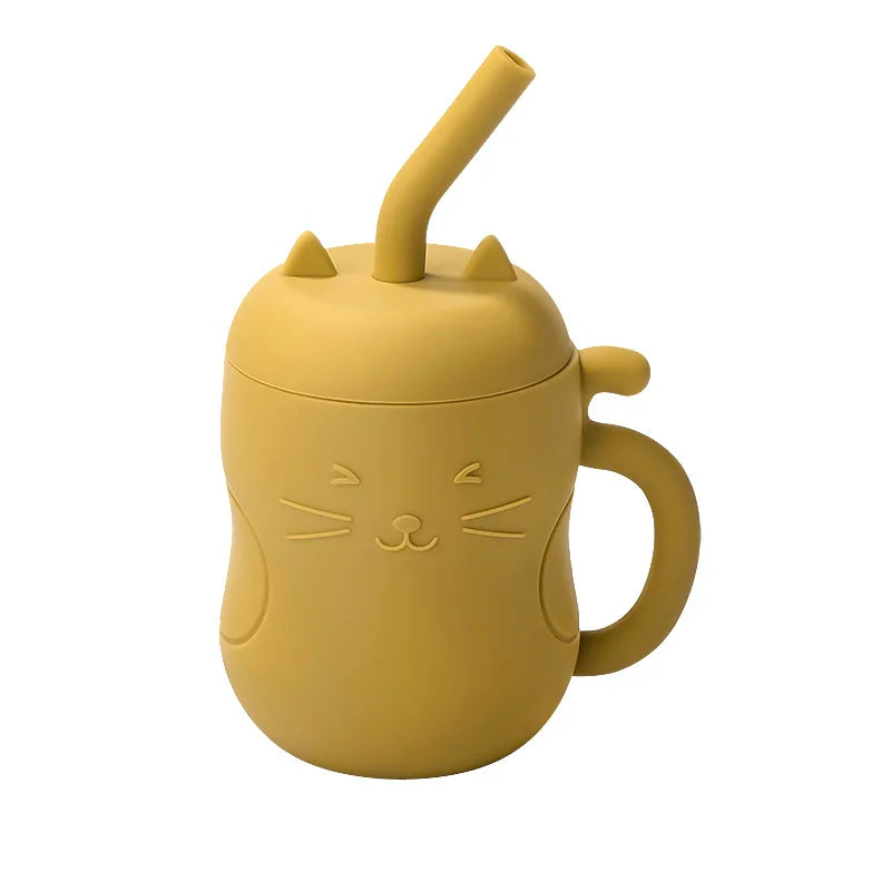 1pcs Baby Silicone Straw Cup – 150ml BPA-Free Leakproof Training Sippy Cup, Portable Snack & Drink Container for Kids