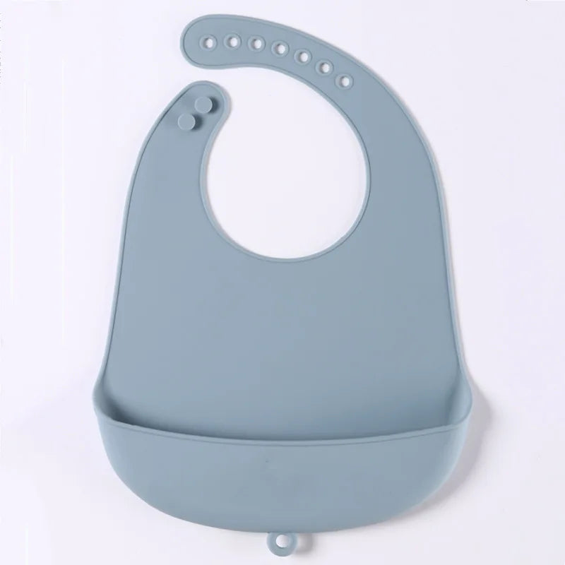 Food-Grade Silicone Baby Bibs – Waterproof, Easy-to-Clean Feeding & Drool Towels | BPA-Free, Adjustable Soft Bibs for Infants & Toddlers