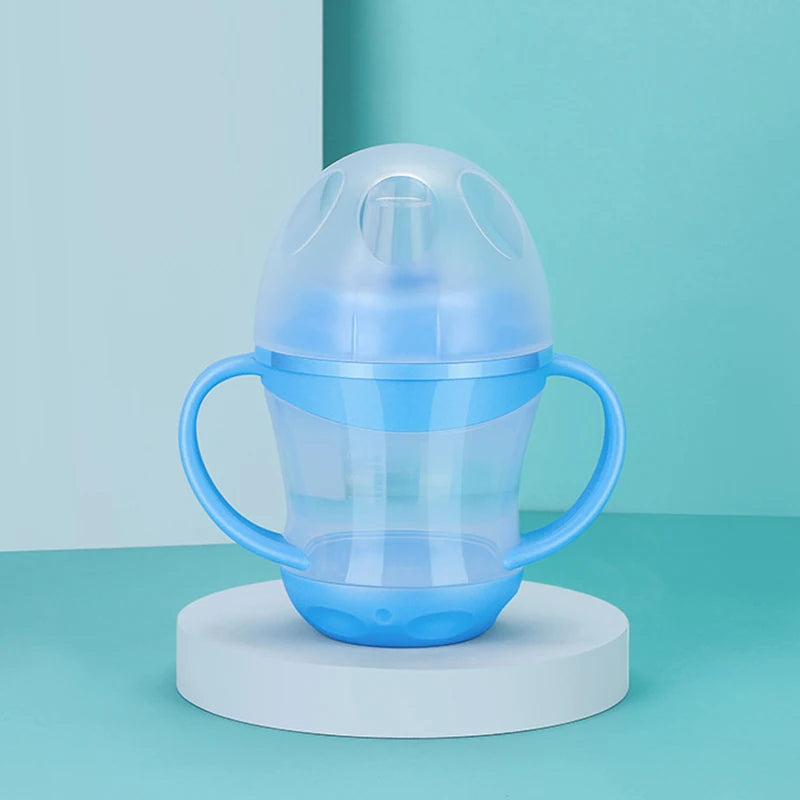 Children’s Water Bottle with Handle – Leakproof Baby Training Cup | Portable Outdoor Infant Drinking Cup with Dustproof Lid (160ml)