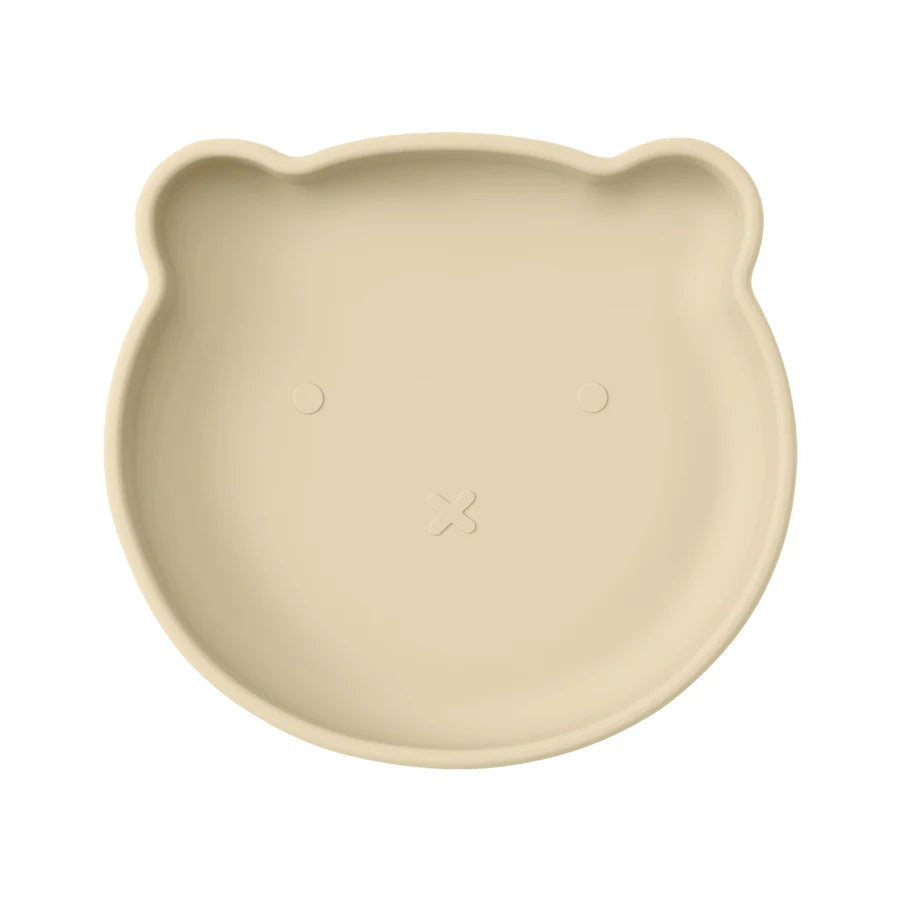 1PC Silicone Baby Plate – Cute Cartoon Bear Shape Suction Plate | BPA-Free Baby Feeding Dish for Self-Feeding & Food Storage