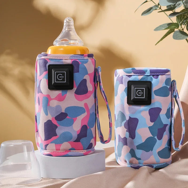USB Baby Bottle Warmer – Portable Milk & Water Heater with Insulated Travel Bag for Stroller & Outdoor Use