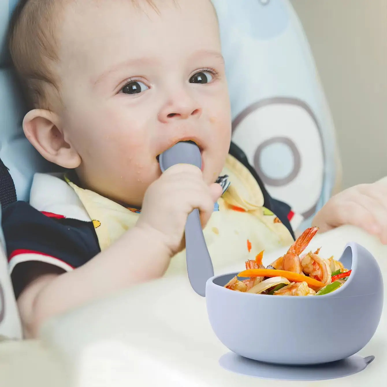 2PCS Baby Silicone Suction Bowls – Non-Slip Infant Feeding Tableware | BPA-Free Toddler Training Food Bowls for Self-Feeding & Weaning