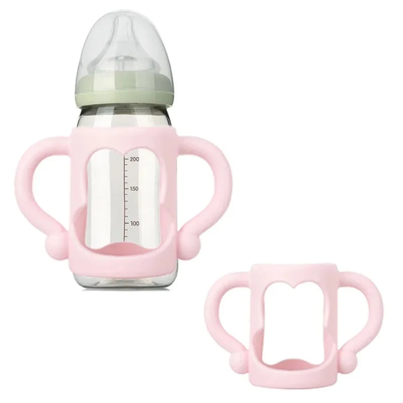 Universal Silicone Baby Bottle Handle – Easy Grip Holder for Narrow Bottles | BPA-Free, Soft & Durable Feeding Accessory
