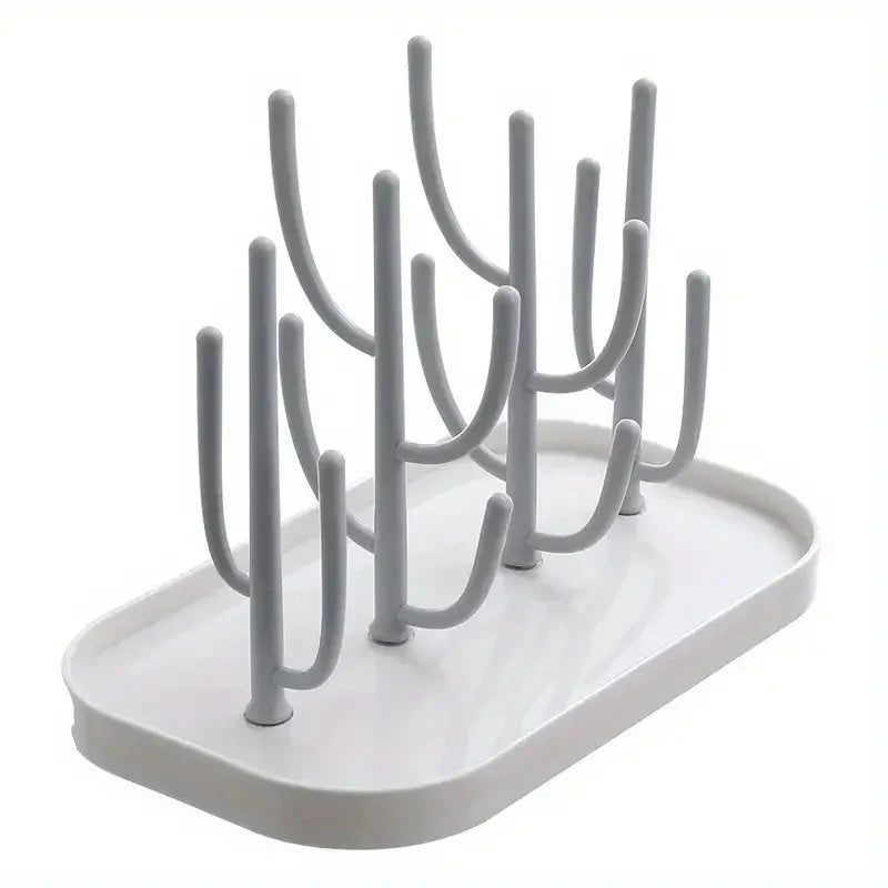 Baby Tree-Shaped Milk Bottle Drain Rack – Dust-Proof Bottle & Cup Holder | Cute Drying Rack for Baby Bottles, Pacifiers & Cups