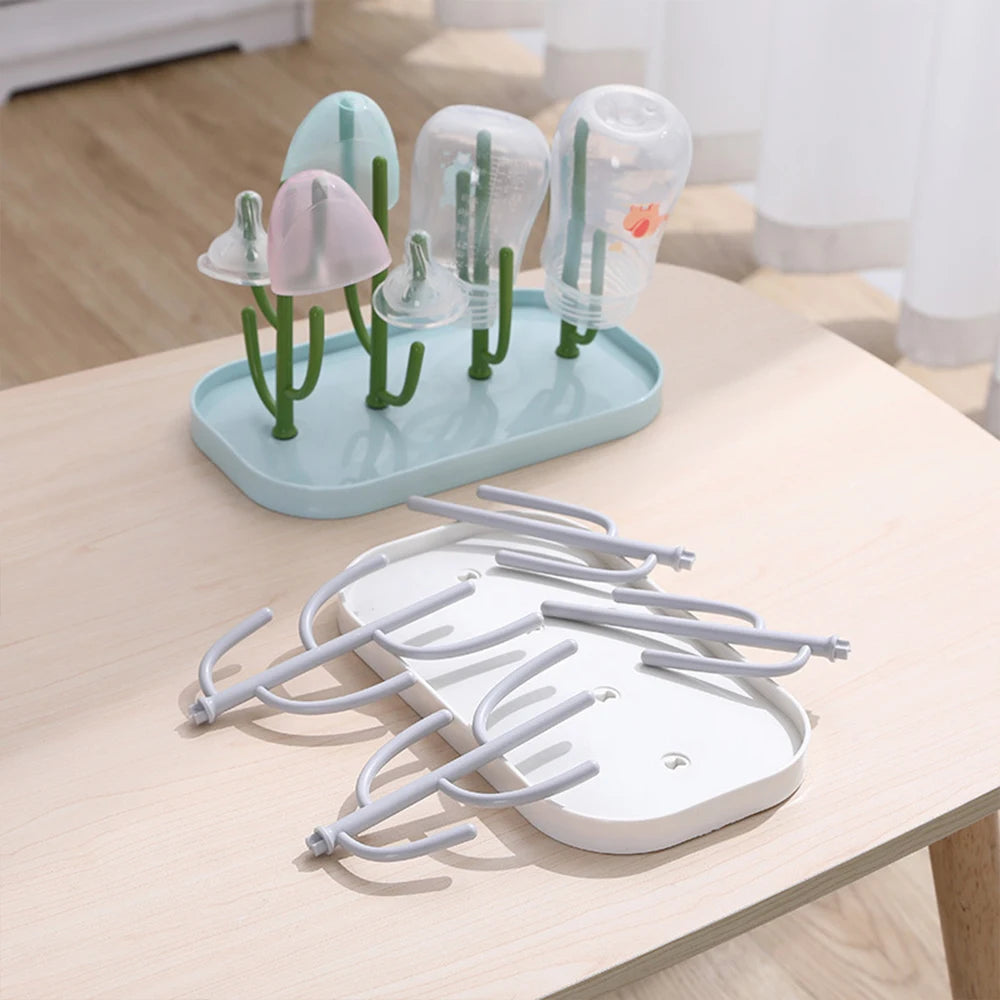 Baby Tree-Shaped Milk Bottle Drain Rack – Dust-Proof Bottle & Cup Holder | Cute Drying Rack for Baby Bottles, Pacifiers & Cups