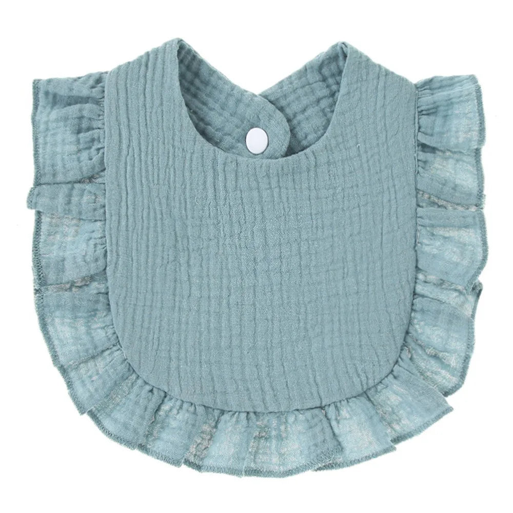 1pc Cotton Baby Bib – Soft Absorbent Bandana Bib & Burp Cloth | Solid Color Feeding & Drool Towel for Newborns (Unisex 0–1Y)